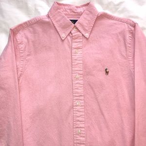 Salmon/Pink Polo Oxford Shirt